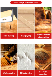 Ensemble d'outils d'apiculture en acier au carbone avec barre à levier multifonctionnelle, grattoir et extracteur de clous pour apiculteurs professionnels - Product Image 6