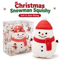 Jumbo Christmas Squishy Snowman Toy Cute Snowman Soft Slow Rising Squeeze Sensory Fidget Stress Relief Gift Kids Wholesale