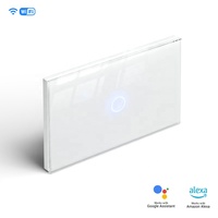 Interrupteur intelligent Wi-Fi à bouton unique, interrupteur tactile à un bouton avec/sans câblage neutre pour système de maison intelligente