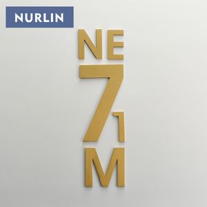 Numéros d'adresse de luxe en laiton Nurlin lettres majuscules minuscules Design moderne artisanat de qualité supérieure personnalisable or mat - Product Image 3