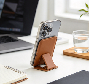 Nouvel étui portefeuille en cuir PU personnalisé avec logo, support de téléphone et porte-cartes pour événements promotionnels et cadeaux d'affaires - Product Image 4