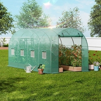 Serre à pied dans la serre Tunnel de jardin pour plantes Abri de stockage PE Couverture 4.5x2x2m