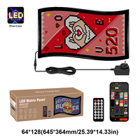 Panneau LED programmable et enroulable DIY 25,39x14,33 pouces, contrôle par application, RGB, IP65, défilement pour vitrine de magasin, marché nocturne