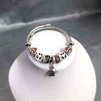 Bracelet de créateur en cristal pour Couple, breloques papillon, Bracelet en acier inoxydable, bijoux pour femmes, vente en gros