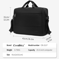 CoolBELL Sac d'ordinateur portable professionnel étanche grande capacité pour hommes, haute qualité, pour voyage en extérieur, 15 pouces, vente en gros personnalisée