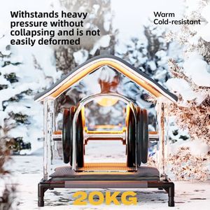 Environmentally Friendly Fully Insulated Waterproof Weatherproof Oxford Cloth Cat House Horizontal <b>Sliding</b> Closure Medium-Sized - Product Image 6
