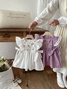 green emerald velvet dress Baby Girl Thanksgiving Dress – Soft Cotton Fall Outfit main image 0