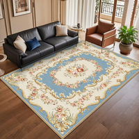 Tapis d'intérieur antidérapant en fausse fourrure de cachemire, tapis imprimé avec un dos antidérapant en points de plastique pour le salon