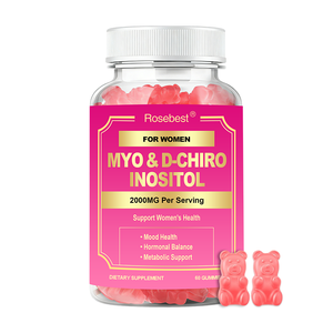 Complément Hormonal Pré-Conception Végétalien Sans Sucre 6-en-1 à Marque Blanche avec Myo-Inositol et D-Chiro-Inositol 40:1 et Folate en Gommes - Product Image 1