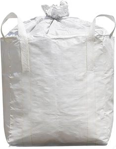 Bulk Container Bags, 2200Lbs Load Capacity, 35"L x 35"W x 43"H, Woven Polypropylene Sacks, 4 Fastening Hooks, Flat Bottom - Product Image 1