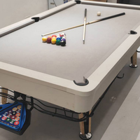 Table de billard 9 boules de 8 pieds en MDF+PVC avec système de retour de billes pour usage familial et club intérieur