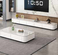 Tables basses de luxe Table à thé en or Meubles TV modernes Armoires de télévision Ensembles de meubles de salon