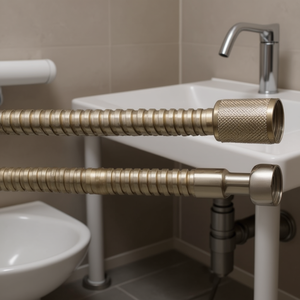 Manguera Flexible de Latón con Doble Pliegue, 150 cm de Longitud Reducida, Manguera para Plomería - Product Image 3