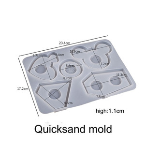 YS Silicone Quicksand <span class=keywords><strong>moule</strong></span> circulaire <span class=keywords><strong>Mickey</strong></span> en forme de résine époxy <span class=keywords><strong>moule</strong></span> de coulée pour porte-clés breloques bijoux à bricoler soi-même faisant des fournitures - Product Image 6
