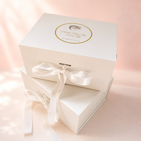Boîte cadeau pliable écologique FSC avec couvercle magnétique, logo personnalisé, emballage plat pliable pour vêtements, OEM ODM