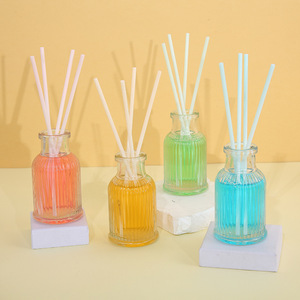Pastel Color Roman Vertical Stripe <b>Reed</b> <b>Diffuser</b> Home Indoor Aromatherapy Bathroom Bedroom Ambience Fragrance - Product Image 1