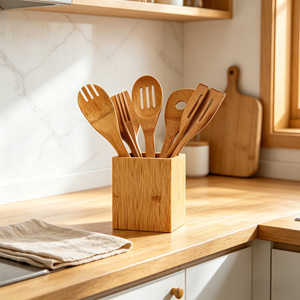 Accessoires de cuisine en bambou en gros, ensembles d'outils et gadgets de cuisine pour la maison, ustensiles de cuisson - Product Image 4