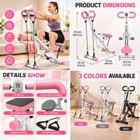 Machine de cardio-training à domicile personnalisable avec logo, faible MOQ, bandes de résistance 3 couleurs, équipement de fitness pour la maison, OEM ODM