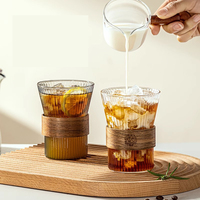 Mug à café et à thé en verre de 280 ml, tasse à cappuccino, tasse à latte, tasse à café élégante pour les boissons chaudes