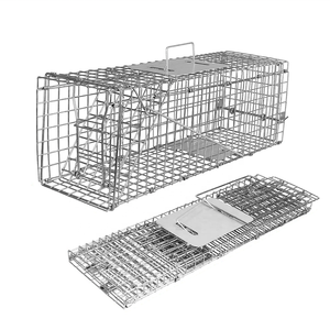 Piège à animaux portable en acier écologique et sans cruauté pour ratons laveurs, coyotes et grands animaux - Utilisation agricole - Product Image 5