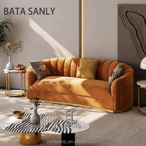 Sofá de lujo de diseño de comedor, muebles de sala de estar, juego de sofá de <span class=keywords><strong>pareja</strong></span> de tela para sala de estar, sofá de salón de Hotel - Product Image 2