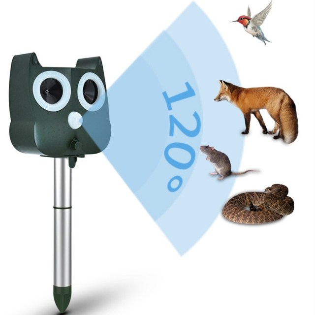 Outdoor Ultrasonic Solar Energy Repellent Power Animal Repeller for Bird Dog Cat Wild Animals Pest Repeller
