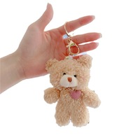 Doux mignon poudre fard à joues ours pendentif mignon bébé ours en peluche poupée sac accessoires porte-clés