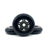Roues en PU durables de haute qualité, résistantes à l'usure, personnalisables, plusieurs tailles disponibles, 80A 90A 80% rebond élevé, 76*24mm, pour patins à roulettes