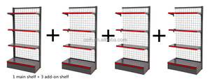 Single Side <span class=keywords><strong>Wire</strong></span> Mesh Back Panel Shelf Thiết Kế Phổ Biến Tùy Chỉnh/Tùy Chỉnh Hiển Thị Gondola Siêu Thị Kệ - Product Image 3