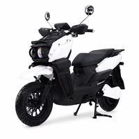 Moto électrique CE 2000W 72V avec batterie au plomb-acide, vitesse maximale de 70 km/h, scooter électrique de course à haute performance