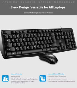 Conjunto de teclado y ratón con cable USB para computadora, oficina, hogar, uso empresarial, venta al por mayor - Product Image 2