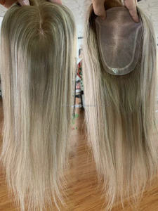 Nhà Máy Bán Buôn Giá 5*7 Thiên Nhiên Lụa Cơ Sở Toppers Chất Lượng Cao Brazil Tóc Thô Cơ Thể Sóng Phong Cách Rụng Tóc Hệ Thống - Product Image 5