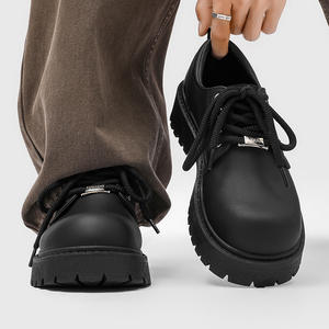 Zapatos Derby de Hombre con Cordones y Plataforma Interna de 10cm, Modelo 2026, de Microfibra, Estilo Moderno - Product Image 1