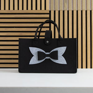 Bolsa de Mano de Fieltro PET Personalizada de Color Veraniego, Reutilizable para Compras, con Lazo para Viajes, con Diseño de Logotipo - Product Image 4