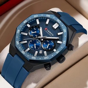 Relojes Deportivos CURREN para Hombre, Reloj de Lujo con Fecha Automática, Resistente al Agua, Luminoso, Relojes de Cuarzo AQUANAUT para Hombre, Reloj Hombre 8489 - Product Image 6