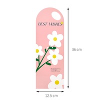 Support de fleur à tige unique avec poignée pour carte de vœux, idéal pour les bouquets de fleurs fraîches ou séchées, parfait pour les cadeaux d'anniversaire ou la fête des Mères