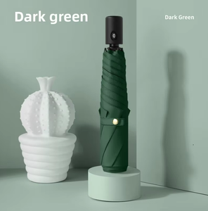 Paraguas Automático Ultraligero de Tres Pliegues <span class=keywords><strong>con</strong></span> Revestimiento Negro, Protección UV, Doble Uso, para Lluvia y Sol, Diseño Moderno para Viajes - Product Image 2