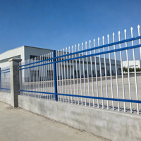 Clôture de sécurité extérieure en acier galvanisé au design moderne pour maison, ferme et agriculture, portails, portes, panneaux de clôture et treillis facilement assemblables