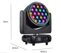 Lampe frontale mobile Pro Bee Eyes 19x40w Led K15 Zoom 4IN1 Tête mobile avec effet d'anneau RGBW