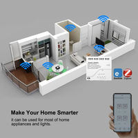 Module de relais sans fil intelligent ZBEV-TDQ Ewelink Zigbee RF à contact sec, 4 canaux, compatible Alexa Google Home, contrôle via application PC
