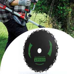 Lame de coupe d'arbre universelle, petit taille-haie, accessoires de <span class=keywords><strong>tondeuse</strong></span> à gazon, débroussailleuse, lame de scie à chaîne en acier inoxydable de 9 pouces - Product Image 3