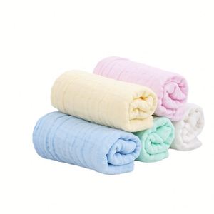 Ensemble de serviettes en coton absorbant carré à 6 couches en mousseline de coton pour bébé, serviette de bain, débarbouillette - Product Image 4