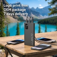 Banque d'alimentation portable avec une grande capacité de 20000 mAh, USB Micro Type C, charge rapide PD 22,5 W, sortie bidirectionnelle PD18W, écran LCD