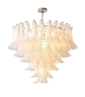 Lustre en verre de Murano pour plafond haut salon rose fait à la main suspension moderne pour chambre à coucher salle à manger décor de luxe
