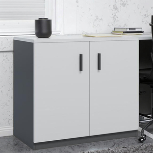 Gabinete de almacenamiento de oficina moderno con panel de madera de partición baja archivadores de diseño lateral y piso personalizables - Product Image 6