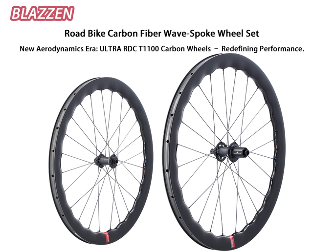 700C Carbon Road Disc Brake Wheelset Tubeless Ready Aero Lightweight Bicycle Wheels