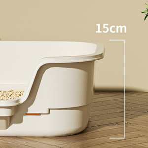 Extra-Large Semi-Enclosed <b>Cat</b> Litter <b>Box</b> - Anti-Tracking Open <b>Cat</b> Toilet Wholesale - Product Image 3