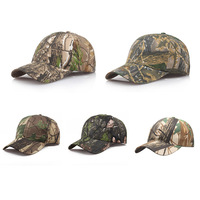Topi Baseball Polyester Camo Pohon Asli Berkualitas Tinggi Bordir 3D Custom 6 Panel Topi Baseball Kamuflase Outdoor untuk Pria Wanita