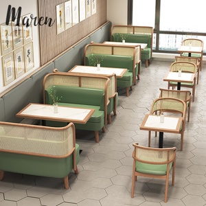 Table de salle à manger moderne en fer forgé avec plateau en bois, style chinois, pour restaurant et café commercial, vente en gros sur mesure - Product Image 3