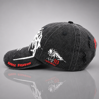 Casquette de baseball réglable délavée pour l'extérieur, personnalisable OEM, avec logo brodé de haute qualité, style sportif pour papa